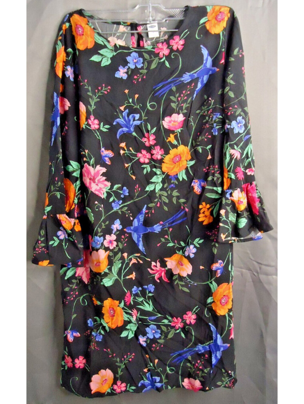 Old Navy Long Sleeve Shift Dress Size Small Multicolored Floral Print New